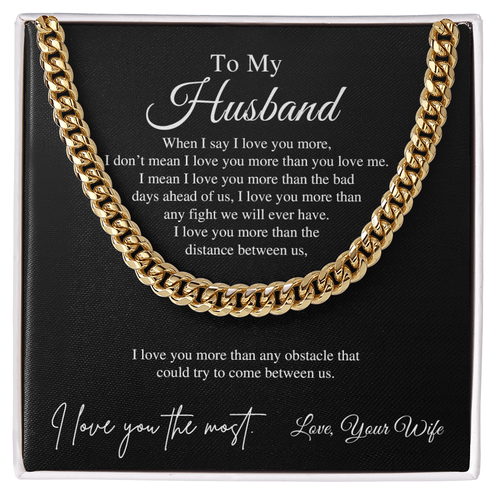 to my husband chain cuban link