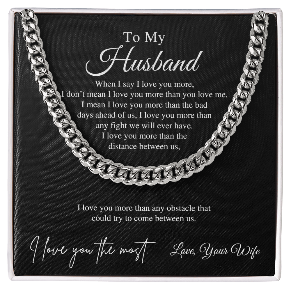 to my husband chain cuban link