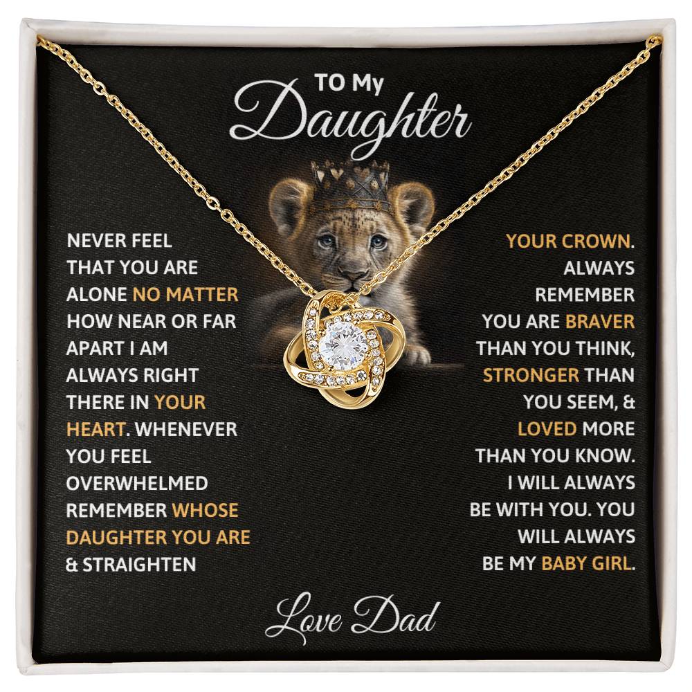 To My Daughter You Will Always Be My Baby Girl necklace gift