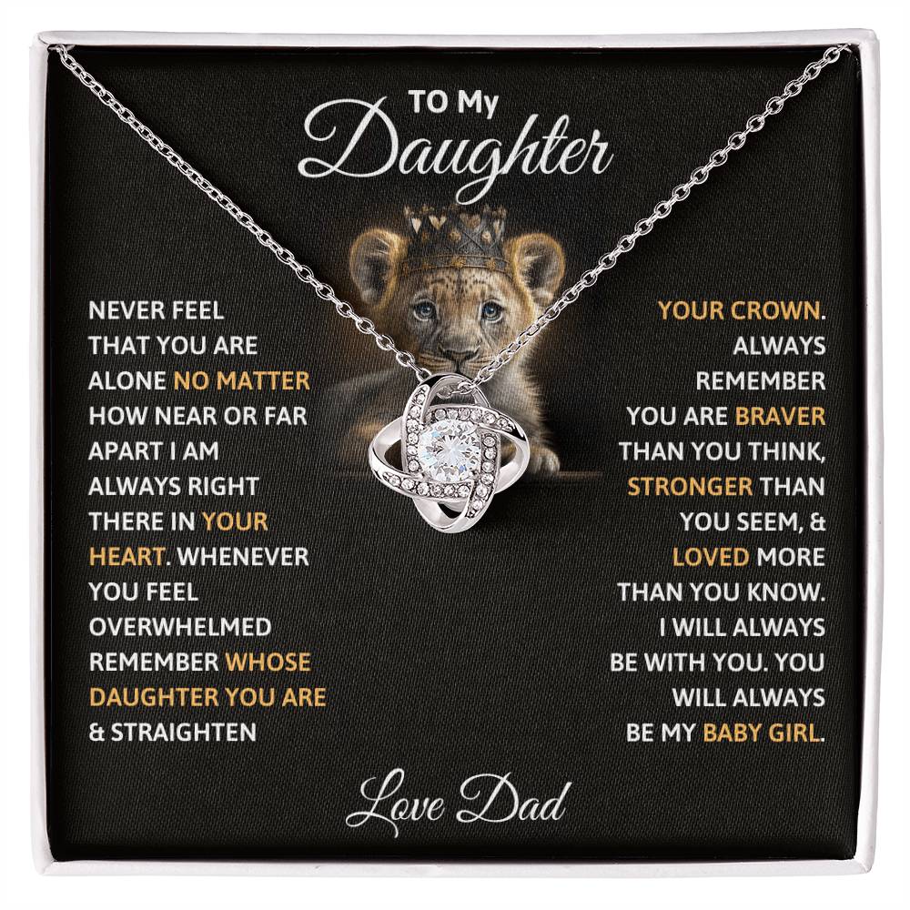 To My Daughter You Will Always Be My Baby Girl necklace gift
