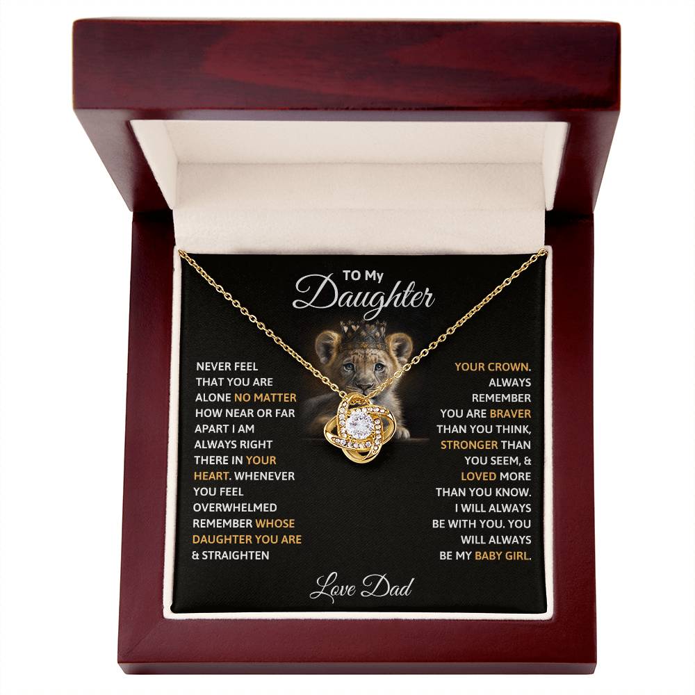 To My Daughter You Will Always Be My Baby Girl necklace gift