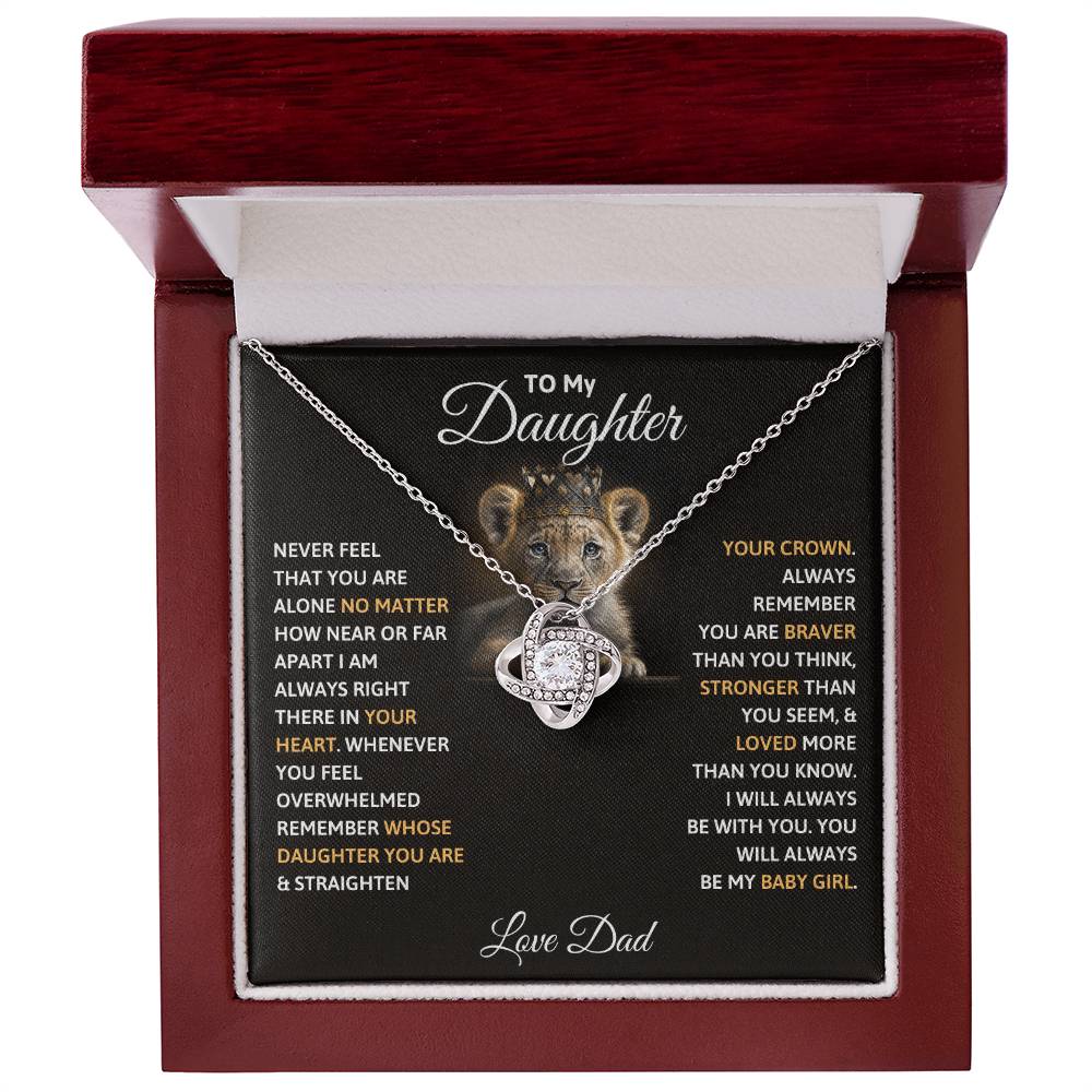 To My Daughter You Will Always Be My Baby Girl necklace gift