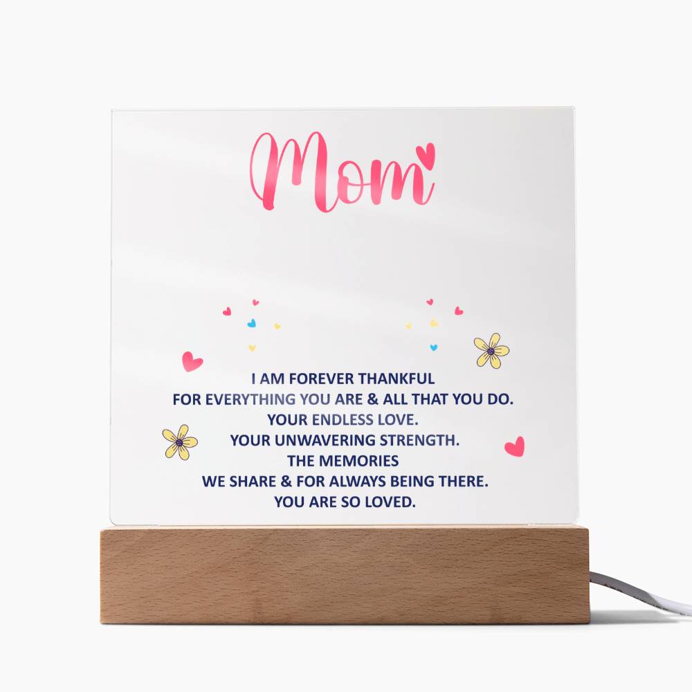 Keepsake Acrylic Bundle Mom I Am Forever Thankful display