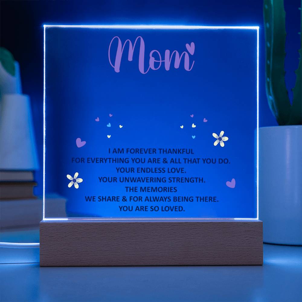 Keepsake Acrylic Bundle Mom I Am Forever Thankful display