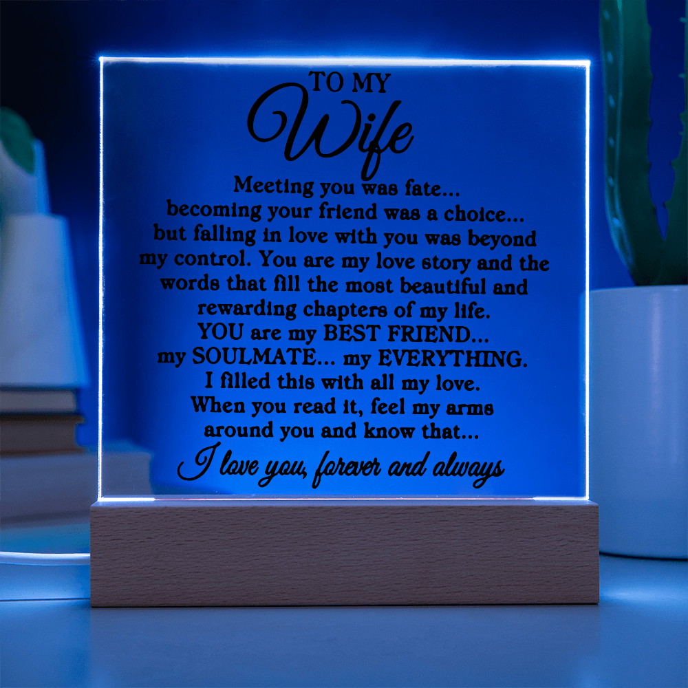 To My Wife Plaque premium acrylic