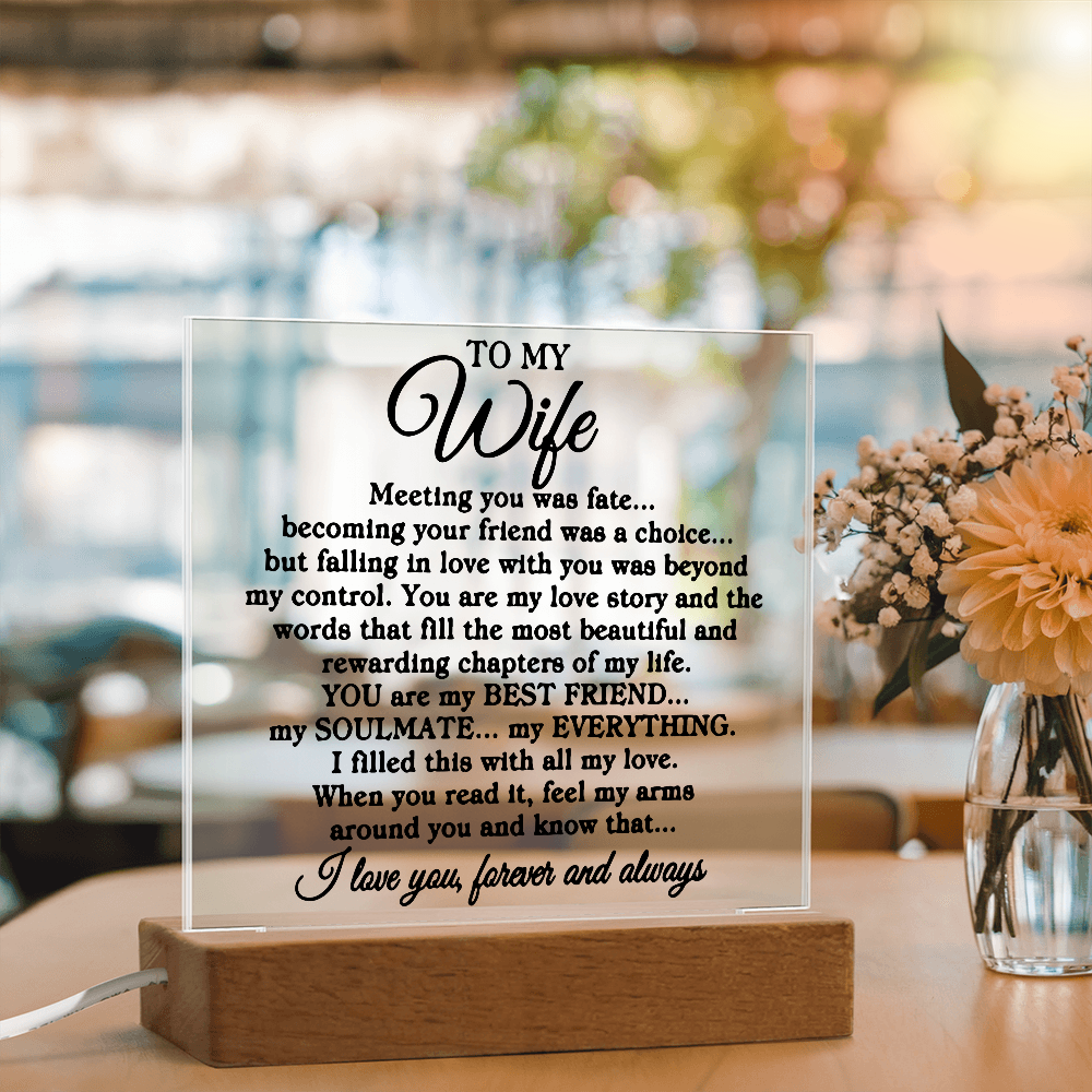 To My Wife Plaque premium acrylic