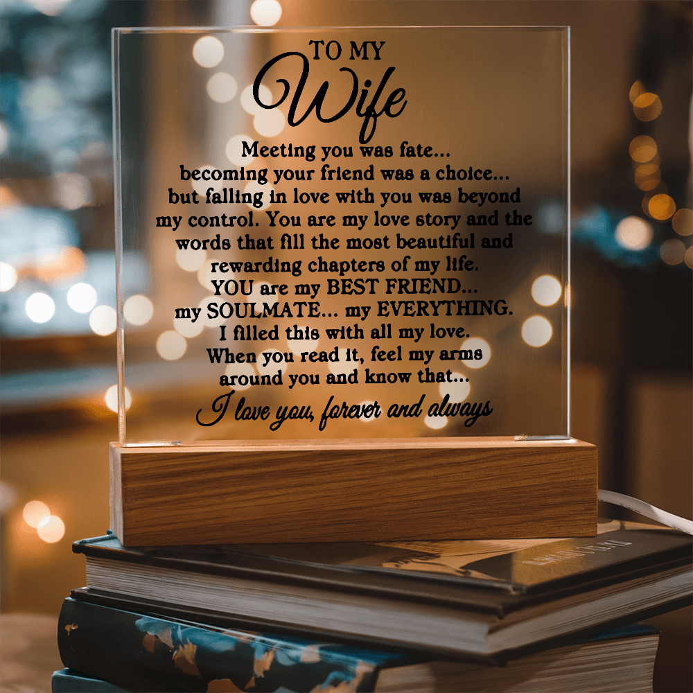 To My Wife Plaque premium acrylic