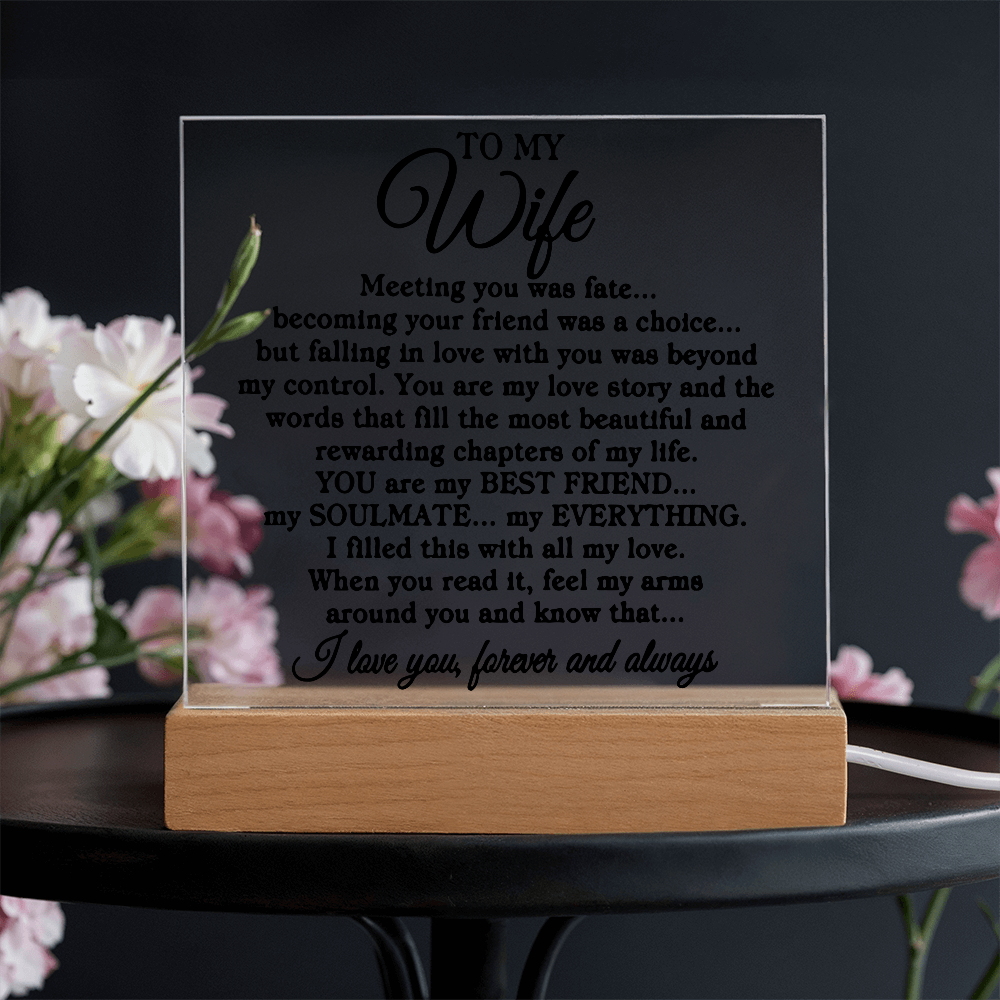 To My Wife Plaque premium acrylic