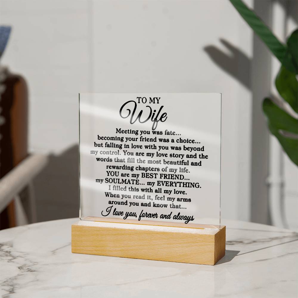 To My Wife Plaque premium acrylic