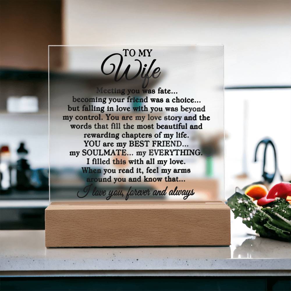 To My Wife Plaque premium acrylic