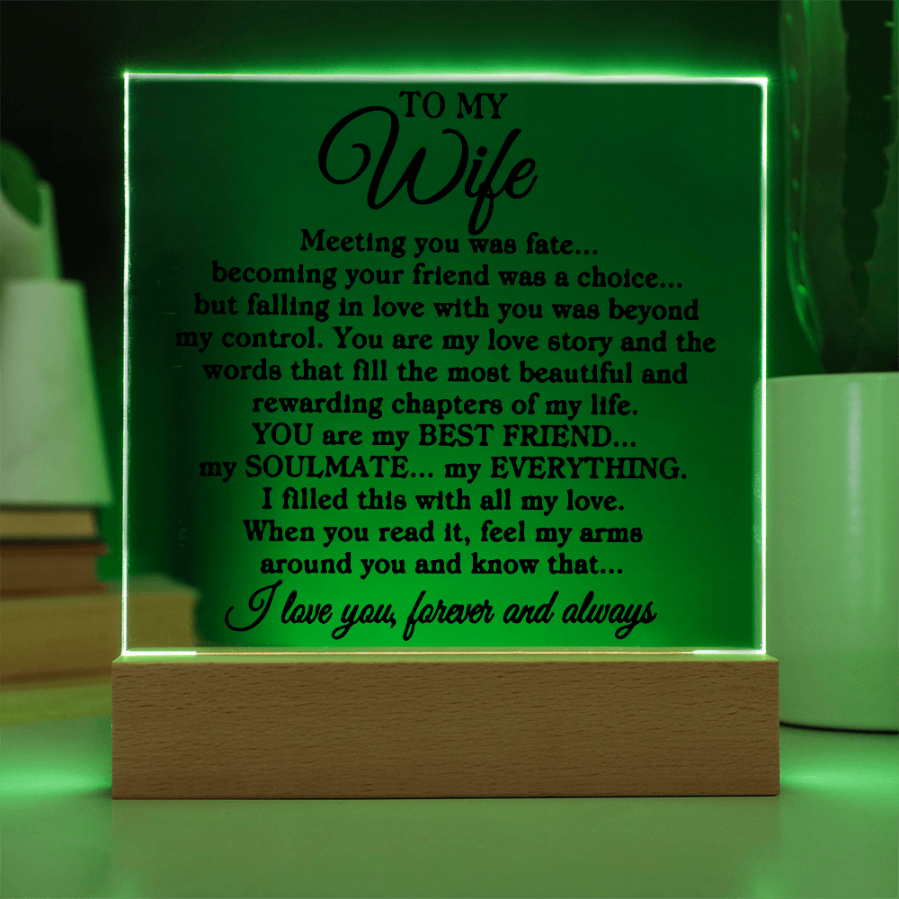 To My Wife Plaque premium acrylic
