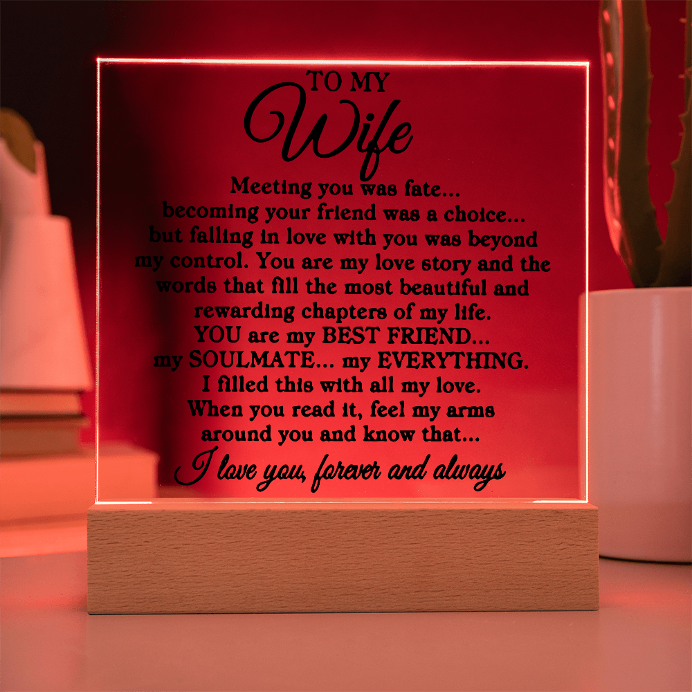 To My Wife Plaque premium acrylic