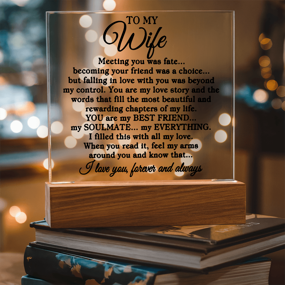 To My Wife Plaque premium acrylic