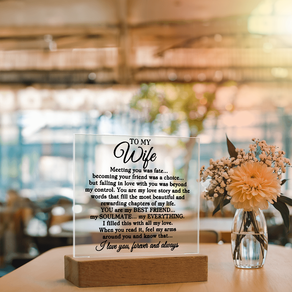 To My Wife Plaque premium acrylic