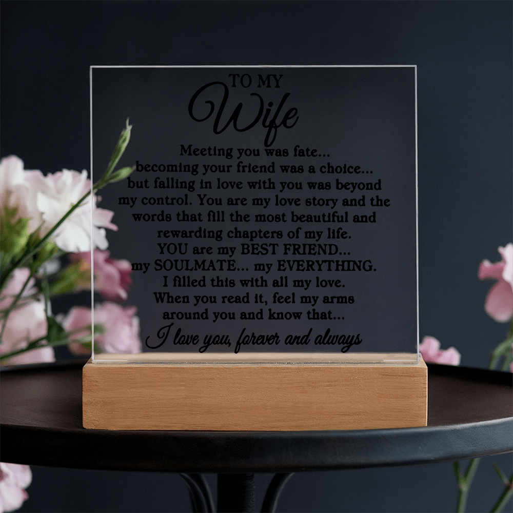 To My Wife Plaque premium acrylic