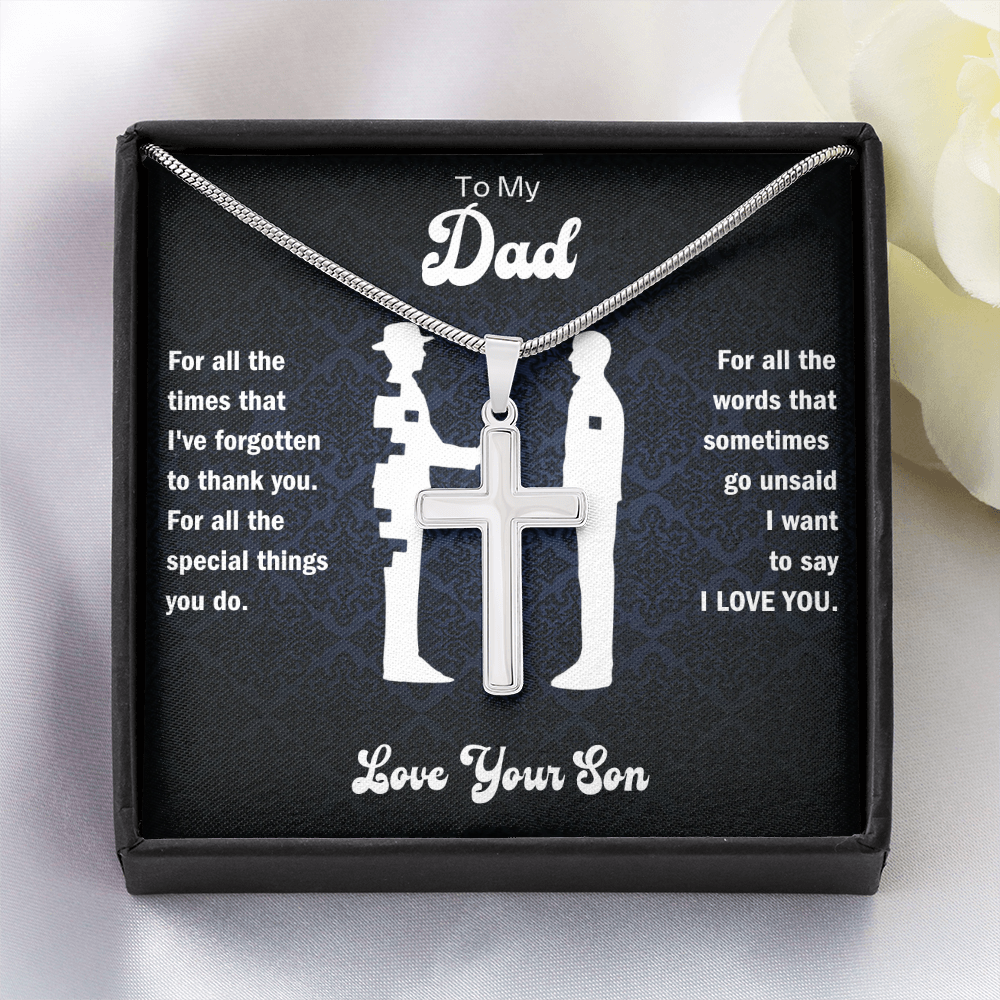 to my dad necklace gift display