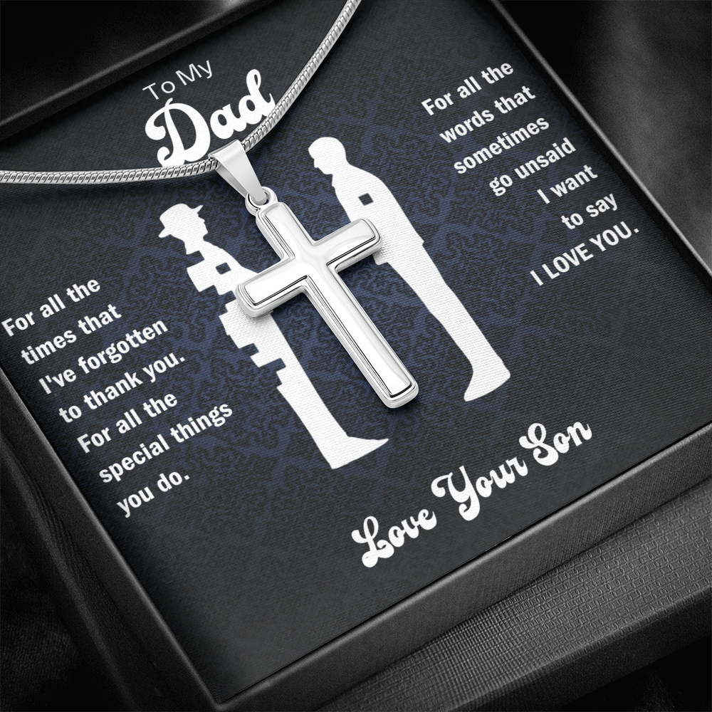 to my dad necklace gift display
