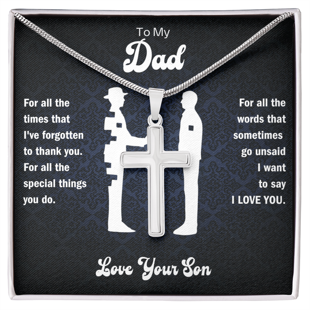 to my dad necklace gift display