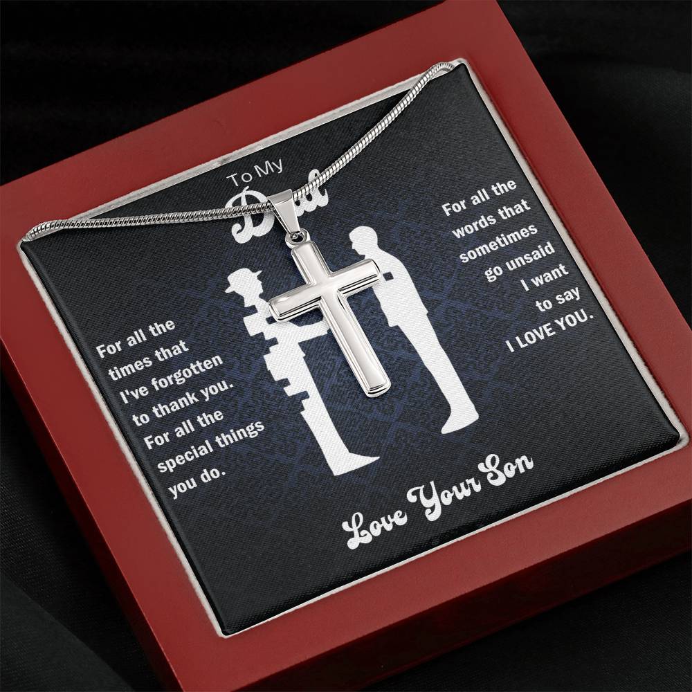 to my dad necklace gift display