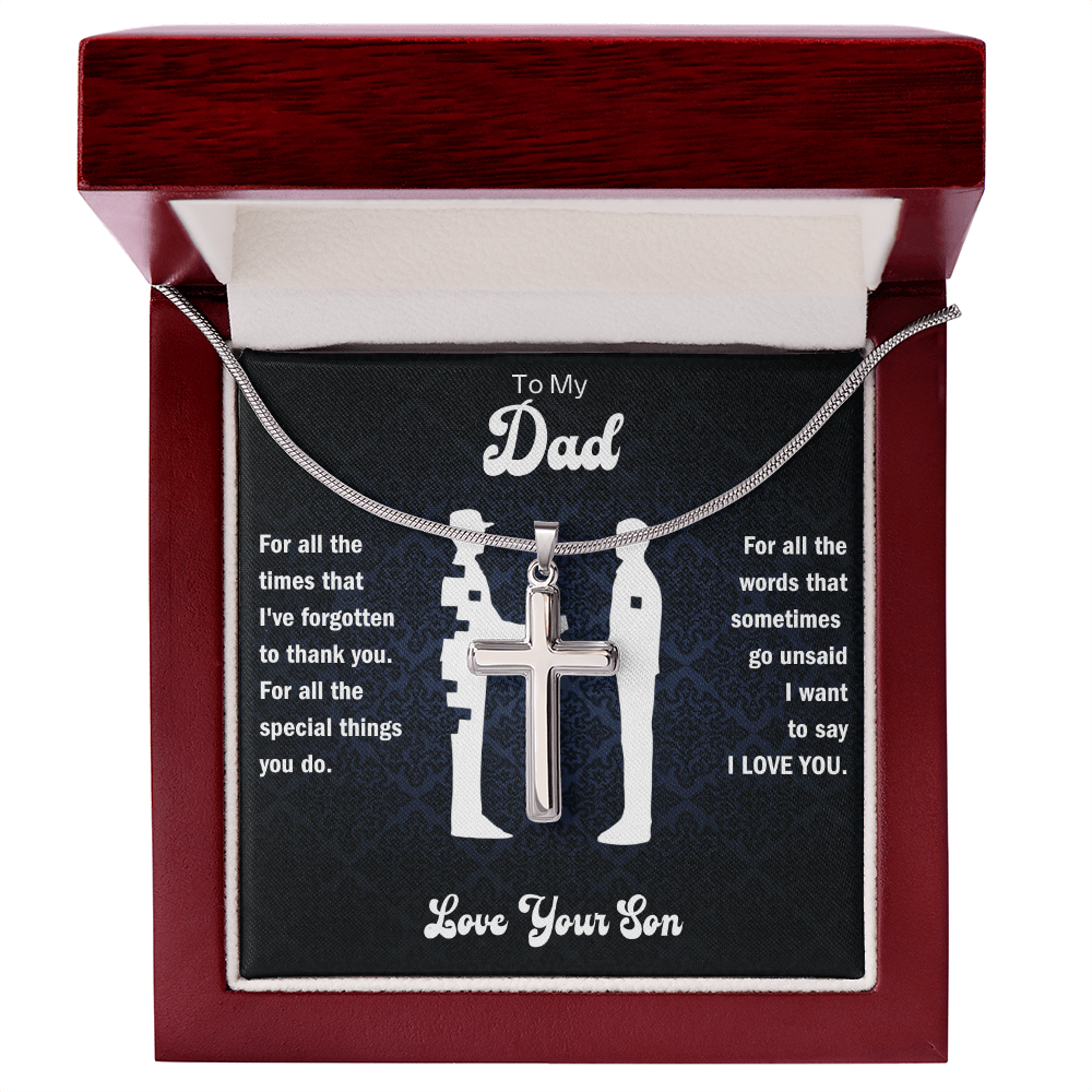 to my dad necklace gift display