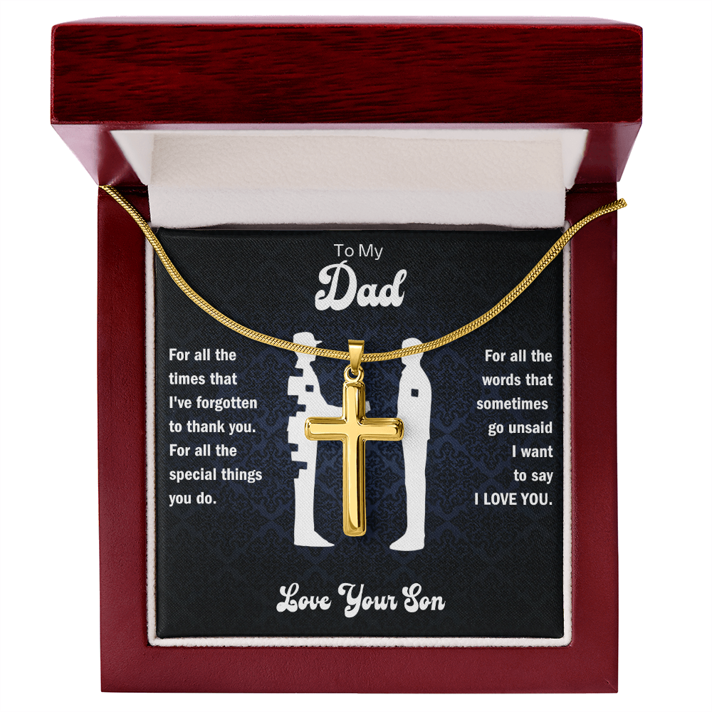 to my dad necklace gift display